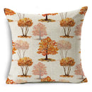 Axyaa Autumn Print Style Thanksgiving Pillow Case - Decorative Plant Cushion Cover