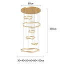 Axyaa Modern Ring LED Pendant Chandeliers for Living Room and Dining Room