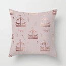 Axyaa Pink Geometric Print Decor Pillow Cover for Modern Luxury Home