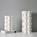 Axyaa Geometric Ceramic Petal Flower Vase Home Decor Ornament