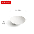 Axyaa White Ceramic Molecular Cuisine Salad Plate for Restaurant Tableware