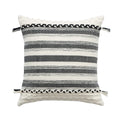 Axyaa Vintage Stripe Lumbar Cushion Cover with Tassels
