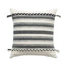 Axyaa Vintage Stripe Lumbar Cushion Cover with Tassels