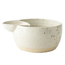 Axyaa Ceramic Divider Bowl with Dipping Plate, 500ml - White Serving Bowl for Snacks