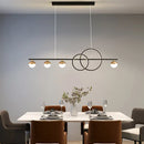 Axyaa Nordic LED Chandelier: Minimalist Design for Modern Spaces.