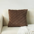 Axyaa Velvet Diamond Check Pattern Throw Pillowcase for Stylish Home Decor