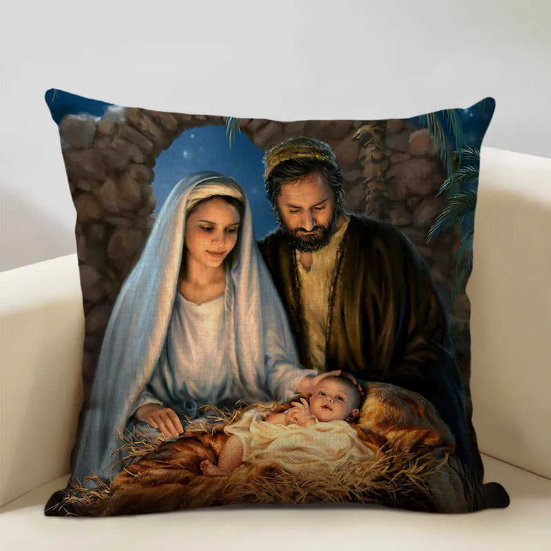 Jesus Decor Pillow Cover 45x45cm Home Sofa Art Decor Gift Axyaa