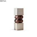 Axyaa Square Cylinder Ceramic Vase with Artificial Flowers for Desk Decoration