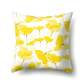 Axyaa Yellow Plant Landscape Print Decorative Cushion Cover 45X45CM