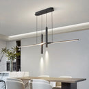 Axyaa Modern LED Dining Chandelier Minimalist Line Spot Lamp Fixture
