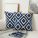 Axyaa Geometric Floral Embroidered Cushion Cover 45x45cm