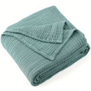 Axyaa 6-Layer Cotton Muslin Summer Blanket - Lightweight, Breathable, Room Decor