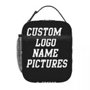Axyaa Insulated Lunch Bag with Custom Photo & Text - Personalized Thermal Cooler
