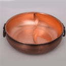Axya Pure Copper Double Pot for Retro Boiled Mutton Soup and Hot Pot