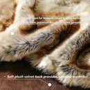 Axyaa Luxury Faux Fur Plaid Throw Blanket - Soft & Cozy Winter Sofa Cover