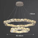 Axyaa Crystal Chandelier Stair Pendant Lamp Living Room Interior Lighting