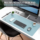 Axyaa Desk Pad Mouse Pad Faux Leather Table Cover Dual Use Writing Mat