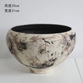 Axyaa Handcrafted Ceramic Vase: Wabi-Sabi Modern Art Sculpture for Flower Arrangement