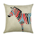 Axyaa Animal Linen Pillowcase for Bedroom Sofa Chair - Decorative Cushion Cover