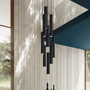 Axyaa Crystal Chandelier Stair Pendant Lamp Living Room Lights