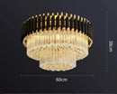 Axyaa Black Crystal Ceiling Chandeliers: Elegant Lighting for Living, Study, Kitchen & Bedroom