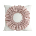 Axyaa Velvet Pink White 3D Chrysanthemum Throw Pillow Bouquet Model