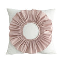 Axyaa Velvet Pink White 3D Chrysanthemum Throw Pillow Bouquet Model