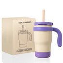 Axyaa Kids Stainless Steel Tumbler with Handle, Straw, and Lid