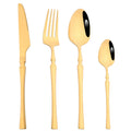 Axyaa Stainless Steel Cutlery Set - 4Pcs Western Dinnerware Knife Fork Spoon Teaspoon