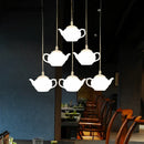 Axyaa Teapot Pendant Lights: Modern LED Hanging Lamps for Home Decor