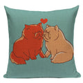 Axyaa Love Pug Dog Cushion Cover Sleep Dog Throw Pillow Case