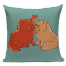 Axyaa Love Pug Dog Cushion Cover Sleep Dog Throw Pillow Case
