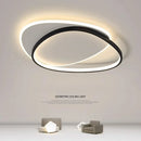 Axyaa Nordic Modern Bedroom LED Lamp: Simple, Ultra-thin, Art Interlaced Lines, Round Design