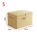 Storage Box with Lid by Axyaa: Foldable Organizer Bag for Closet Quilts & Clothes