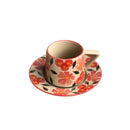 Axyaa Ice Crack Ceramic Cup | Creative Flower Mug for Home Office Coffee | High Value Light Luxury Mug