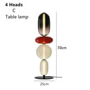 Axyaa Candy Style Glass LED Floor Lamp Table for Bedroom, Living Room