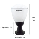 Axyaa Vintage Black Outdoor Post Lamp with White Shade for Front Yard and Landscape Lighting
