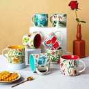 Axyaa Floral Bird Ceramic Mug 450ml Large Breakfast Tea Coffee Cup Business Gift Mug