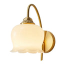 Axyaa Copper Cream Lily Of The Valley Wall Lamp for Bedroom and Living Room