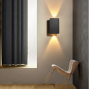 Axyaa Modern LED Double Head Wall Lamp in Gold/Black for Living Room, Bedroom Lighting