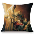 Jesus Christ Portrait Axyaa Cushion Cover: Home Decor Oil Painting Car Art Pillow Cover
