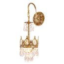 Axyaa Crystal Crown Copper Wall Lamp - French Light Luxury Retro Lighting