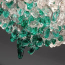 Axyaa Green Crystal Ceiling Light: Modern Luxury Chandelier Lighting Fixture