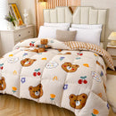 Cartoon Print Warm Winter Quilt: Single-Queen Size, Fluffy & Machine Washable by Axyaa.