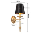 Axyaa Vintage Fabric Wall Lamp Iron LED Wall Lights Indoor Sconces Applique Murale