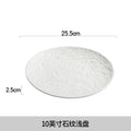 Axyaa White Ceramic Plate | High-End Japanese & Western Cuisine Flat Plate