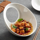 Axyaa Special-shaped Ceramic Dessert Plate with Artistic Conception