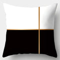 Axyaa Black White Modern Cushion Cover 45x45cm Polyester Decorative Pillow Case