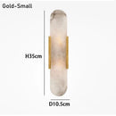 Axyaa Marble Wall Light: Minimalist Stone Lamp for Home Decor