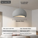 Axyaa Nordic Wabi Sabi E27 Chandelier Pendant Light - Home Decor Loft Hanging Fixture